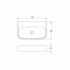 Lavatório de apoio de bancada ou de parede L 75cm made in Italy, Gais Viadurini