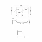 Lavatório de apoio retangular de cerâmica fabricado em Itália - Act Viadurini