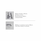 Lavatório de apoio retangular de cerâmica fabricado em Itália - Act Viadurini