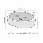 Suporte para bancada em basalto Hassan Viadurini