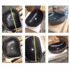 Misturador de lavatório de bancada em basalto Hassan Viadurini