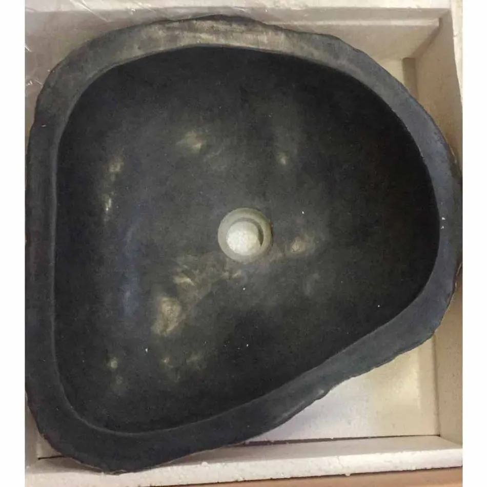 Misturador de lavatório de bancada em basalto Hassan Viadurini