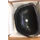 Misturador de lavatório de bancada em basalto Hassan Viadurini