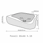 Parte de apoio da bancada Goo fóssil de madeira Viadurini
