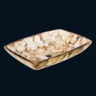 Lavatório de uma peça de bancada feito de resina artificial Inez, feito à mão Viadurini