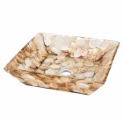 Lavatório de bancada quadrada design Akira, em resina artificial Viadurini