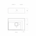 Lavatório moderno design quadrado feito na Itália, Lavis Viadurini