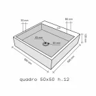 Quadrado de suporte de bancada na proibição de basalto preto Viadurini