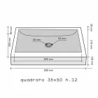 Suporte de bancada quadrado pedra Natural bege Jacarta Viadurini