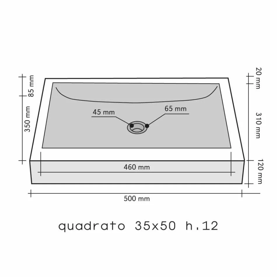 Suporte de bancada quadrado pedra Natural bege Jacarta Viadurini