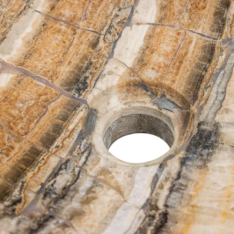 Lavatório de bancada feito à mão em pedra do rio, Palata Viadurini