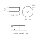 Lavatório de bancada feito de barro natural com diversos acabamentos - Balance Viadurini