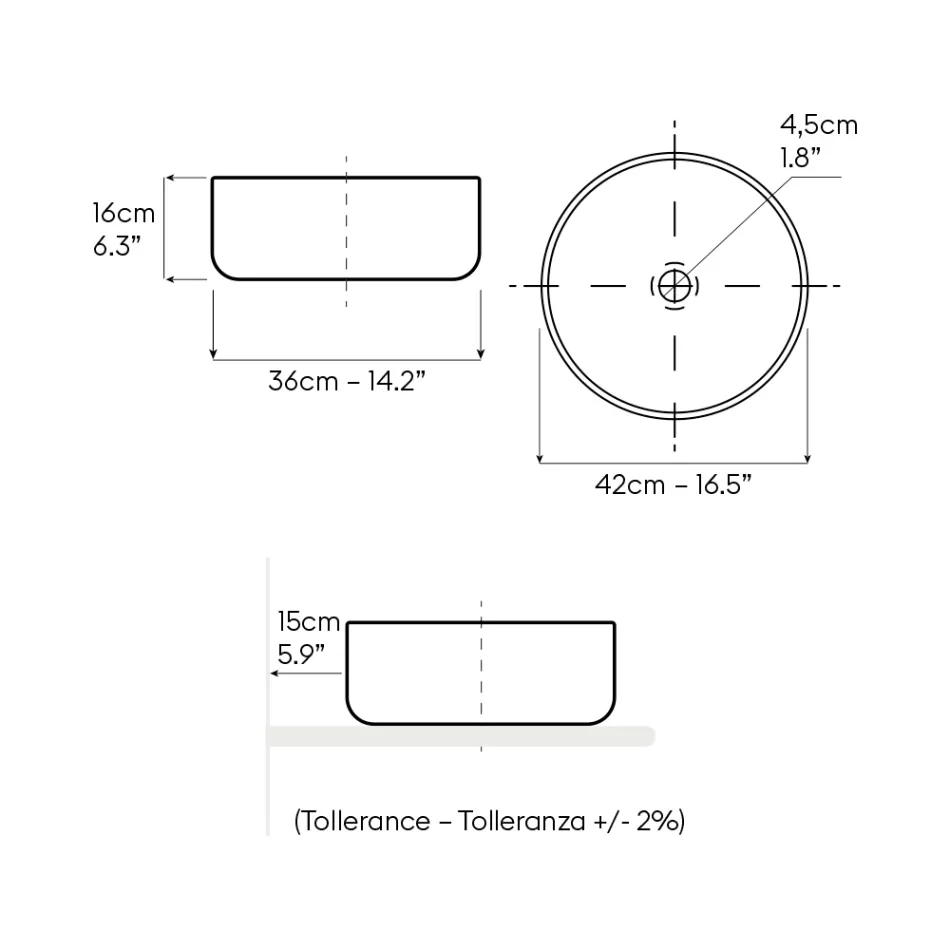 Lavatório de bancada feito de barro natural com diversos acabamentos - Balance Viadurini