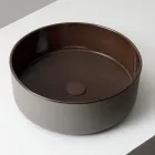 Lavatório de bancada feito de barro natural com diversos acabamentos - Balance Viadurini