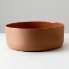 Lavatório de bancada feito de barro natural com diversos acabamentos - Balance Viadurini