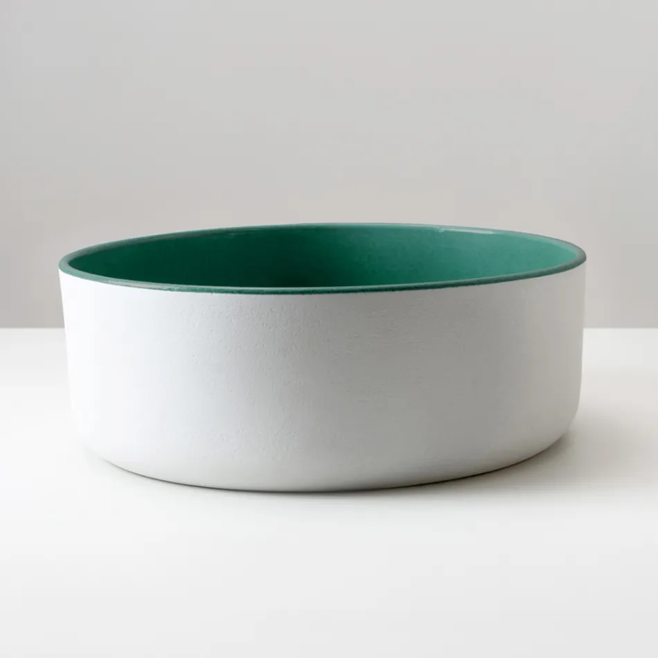 Lavatório de bancada feito de barro natural com diversos acabamentos - Balance Viadurini