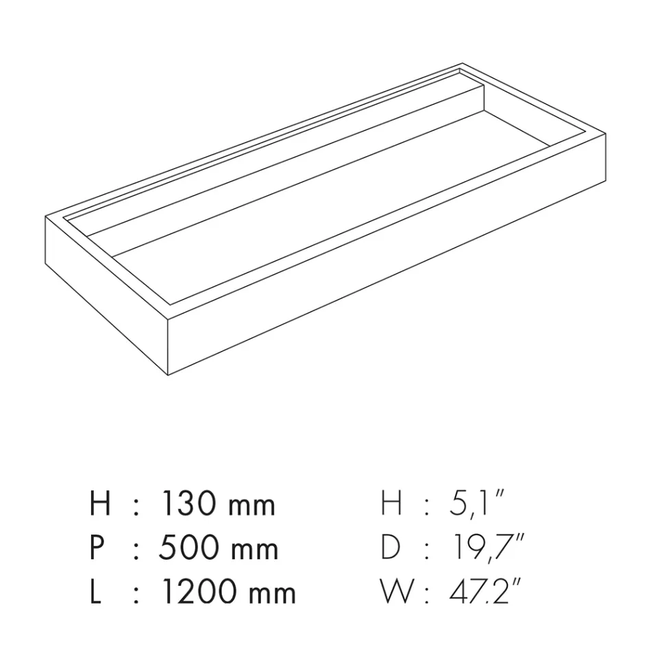 Lavatório de apoio retangular em grés porcelânico Made in Italy - Cervia Viadurini