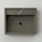 Lavatório de apoio retangular em grés porcelânico Made in Italy - Cervia Viadurini