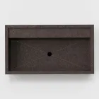 Lavatório de apoio retangular em grés porcelânico Made in Italy - Cervia Viadurini