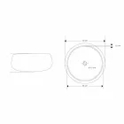 Lavatório Redondo de Bancada em Pure Onyx Unique Design - Ramiro Viadurini