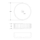 Lavatório de Bancada Redondo em Mármore Travertino - Cattleya Viadurini