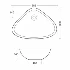 Lavatório de apoio em cerâmica branca, fabricado em Itália - Hamburgo Viadurini
