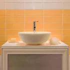 Suporte de bancada redondo Bege afiado com externo Nusa Viadurini