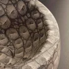 Lavatório de bancada redondo cerâmico Caiman fabricado na Itália Elisa design Viadurini