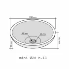 Kali redondo lavatório preto basalto Viadurini