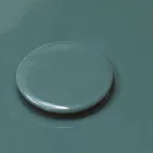 Lavatório Redondo de Bancada em Cerâmica Brilhante Fabricado na Itália - Candito Viadurini