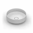 Lavatório de cerâmica redondo moderno de cerâmica feito na Itália, Yoel Viadurini