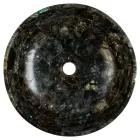 Lavatório de apoio redondo feito à mão de pedra labradorita, Peggy Viadurini