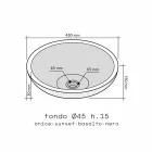 Giava ônix redondo lavatório de apoio Viadurini