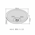 Lavatório de apoio redondo em ônix Sula Viadurini