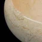 de lavatório redondo em pedra natural Layla White Viadurini