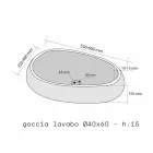 Suporte de bancada redondo pedra Natural preto Waka Viadurini