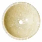 Lavatório de apoio redondo em Kilian honey onyx stone Viadurini