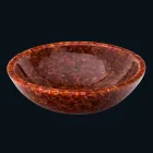 Lavatório de apoio redondo em resina artificial e pedra Nube Viadurini