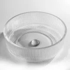 Lavatório redondo de apoio em vidro veneziano Plissè Made in Italy - Zircon Viadurini
