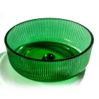 Lavatório redondo de apoio em vidro veneziano Plissè Made in Italy - Zircon Viadurini