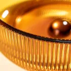 Lavatório redondo de apoio em vidro veneziano Plissè Made in Italy - Zircon Viadurini