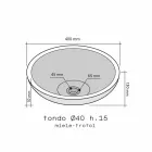 Mel de Tondo do apoio da bancada com Nusa polido exterior Viadurini