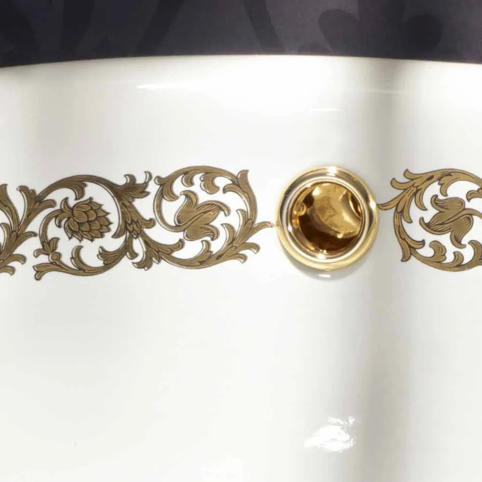 Pia de banheiro embutida em argila e ouro feitos na Itália, Otis Viadurini