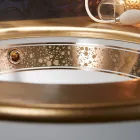 Pia de banheiro embutida em argila fundida à mão fabricada na Itália - Erioli Viadurini