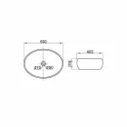 Lavatório de apoio oval de cerâmica branca fabricado em Itália - Bergen Viadurini