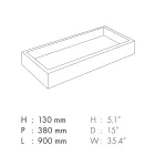 Lavatório retangular em grés porcelânico fabricado na Itália - Ludmilla Viadurini