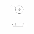 Lavatório redondo moderno do projeto autônomo feito Itália Dalmine Viadurini