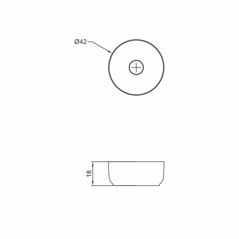 Lavatório redondo moderno do projeto autônomo feito Itália Dalmine Viadurini