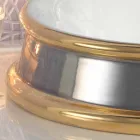 Projetar pia de banheiro semi-encastrada em argila de fogo feita na Itália, Manilo Viadurini