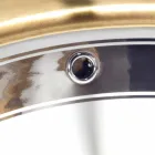 Lavatório de barro embutido de argila barroco feito à mão na Itália, Egeu Viadurini